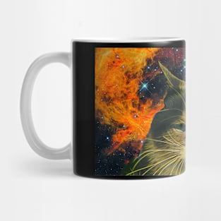 funny cat space t-shirt Mug